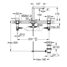 Смеситель для раковины GROHE Plus на 3 отверстия, M-size, хром (20301003)