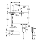Смеситель для раковины GROHE Eurosmart Cosmopolitan E инфракрасный, хром (36325001)