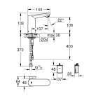 Смеситель для раковины GROHE Eurosmart Cosmopolitan E инфракрасный, хром (36327001)