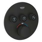 Внешняя часть термостата для ванны и душа GROHE Grohtherm SmartControl на 3 потребителя, фантомный черный (29508KF0)