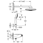 Набор для комплектации душа с термостатом, GROHE Rainshower SmartControl, хром, (26443000)