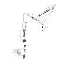 Смеситель для кухни GROHE Essence с вытяжным изливом 2jet, теплый закат матовый (30504DL0)