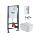 Комплект инсталляции GROHE NW0145/S с унитазом Aquatek ЛИБРА New и сиденьем с микролифтом (NW0162)