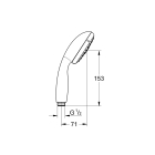 Ручной душ GROHE New Tempesta, 3 режима, хром/белый (28419002)