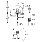 Смеситель для раковины GROHE Eurosmart Cosmopolitan, L-size, хром (23933001)