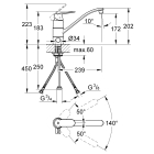 Смеситель для кухни GROHE Eurosmart Cosmopolitan, хром (31161000)