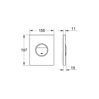 Панель смыва для унитаза GROHE Ondus, 3 режима, хром (38766000)