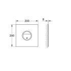 Панель смыва для унитаза GROHE Ondus Digital, 3 режима, черный бархат (38915KS0)