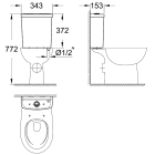 Унитаз напольный безободковый GROHE Bau Ceramic с бачком и сиденьем c микролифтом (NW0076)