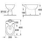 Унитаз напольный GROHE Bau Ceramic с бачком и сиденьем c микролифтом (NW0078)