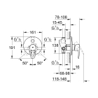 Смеситель для душа GROHE Europlus однорычажный, хром (19537001)