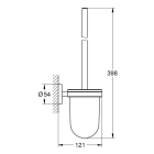 Туалетный ёршик в комплекте GROHE Essentials, матовый черный (1024682430)