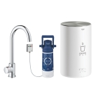 Комплект для кухни GROHE Red Mono с C-образным вентилем, бойлером M-Size и фильтром, хром (30085001)