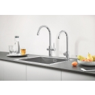 Комплект для кухни GROHE Red Mono с C-образным вентилем, бойлером M-Size и фильтром, хром (30085001)