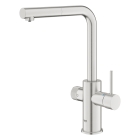 Смеситель для кухни GROHE Blue Pure Minta c вытяжным изливом и фильтрацией, суперсталь (30590DC0)