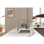 Смеситель для кухни GROHE Blue Pure Minta c вытяжным изливом и фильтрацией, суперсталь (30590DC0)