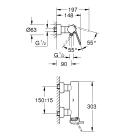 Смеситель для душа GROHE Plus, хром (33577003)