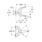 Смеситель для раковины GROHE Euroeco Special, хром (32792000)