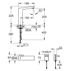 Смеситель для раковины GROHE Eurocube E инфракрасный, хром (36440000)