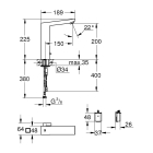 Смеситель для раковины GROHE Eurocube E инфракрасный, хром (36441000)
