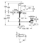 Смеситель для раковины GROHE BauEdge, M-size, хром (23759000)