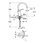 Смеситель для кухонной мойки GROHE Eurostyle Cosmopolitan, хром (30221002)