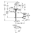 Смеситель для биде GROHE Eurosmart с донным клапаном, S-size, хром (32928003)