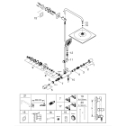 Душевая система GROHE Rainshower SmartActive 310 Cube с термостатом для душа, темный графит матовый (26837AL0)