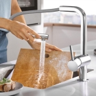 Смеситель для кухни GROHE Minta с вытяжным душем, хром (30274000)