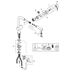 Смеситель для кухни GROHE Minta с вытяжным душем, хром (30274000)