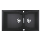 Мойка GROHE K700 с двумя чашами, 900 x 500 мм, черный гранит (31658AP0)