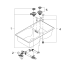 Мойка GROHE K700 с двумя чашами, 900 x 500 мм, черный гранит (31658AP0)