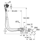 Наливной, сливной и переливной гарнитур GROHE Talentofill, встраиваемая часть, (28990000)