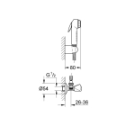 Набор для гигиенического душа GROHE Tempesta-F Trigger Spray 30, 1250 мм, белый/хром (27813IL0)