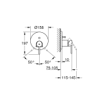 Внешняя часть смесителя для ванны GROHE Plus, хром (24060003)