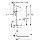 Внешняя часть смесителя для ванны GROHE Plus напольного монтажа, хром (23846003)