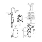 Комплект для кухни GROHE Red Mono с C-образным вентилем, бойлером M-Size и фильтром, хром (30085001)