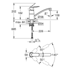 Смеситель для кухни GROHE Eurosmart Cosmopolitan, хром (31170000)