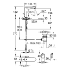 Смеситель для раковины GROHE Eurosmart Cosmopolitan E инфракрасный, хром (36331001)