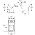 Унитаз напольный безободковый GROHE Bau Edge, альпин-белый (39811000)