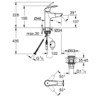Смеситель для раковины GROHE Eurosmart, M-size, хром (23976003)