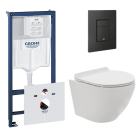 Комплект инсталляции GROHE 38811KF0 с унитазом AQUAme AQM2002 и сиденьем с микролифтом (NW0172)
