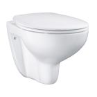 Унитаз подвесной с сиденьем с микролифтом GROHE Bau Ceramic, альпин-белый (39351000)