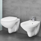 Унитаз подвесной с сиденьем с микролифтом GROHE Bau Ceramic, альпин-белый (39351000)