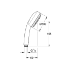 Ручной душ GROHE Tempesta Cosmopolitan 100, 1 режим, хром (26082002)