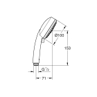 Ручной душ GROHE Tempesta Cosmopolitan 100, 3 режима, хром/белый (27574002)