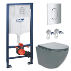 Комплект инсталляции GROHE Rapid SL NW0145/S с унитазом AQUAme AQM2002MGR и сиденьем с микролифтом (NW0273)