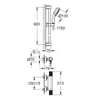 Термостат для душа GROHE Grohtherm 1000 Performance с душевым гарнитуром, хром (34784000)