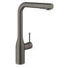 Смеситель для кухни GROHE Essence с вытяжным изливом 2jet, темный графит матовый (30504AL0)
