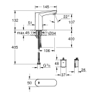 Смеситель для раковины GROHE Eurosmart Cosmopolitan E инфракрасный, хром (36330002)